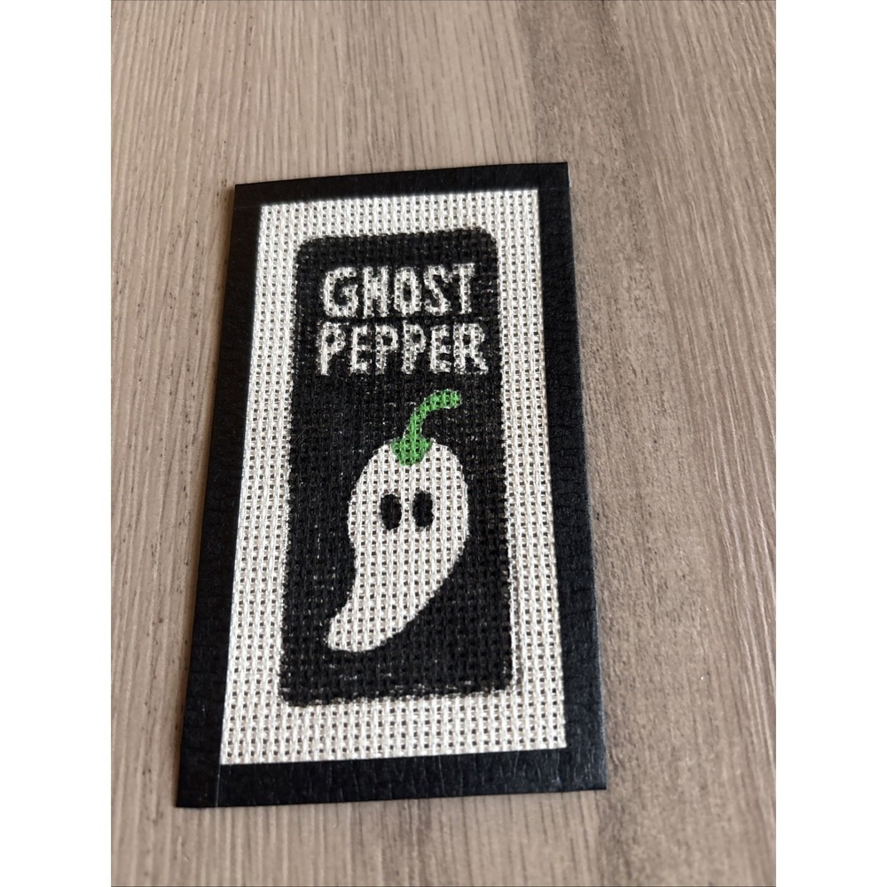 Ghost Pepper Handpainted Needlepoint cross stitch Canvas 4.5" X 2.75" Mesh 13